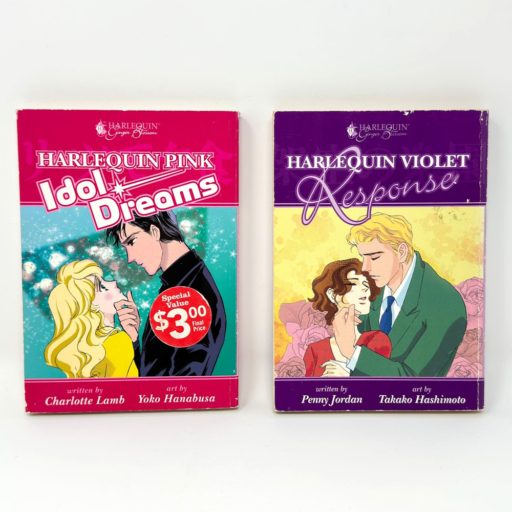 Set of 2 Harlequin Pink Idol Dreams & Violet Response Manga Josei Romance Comic